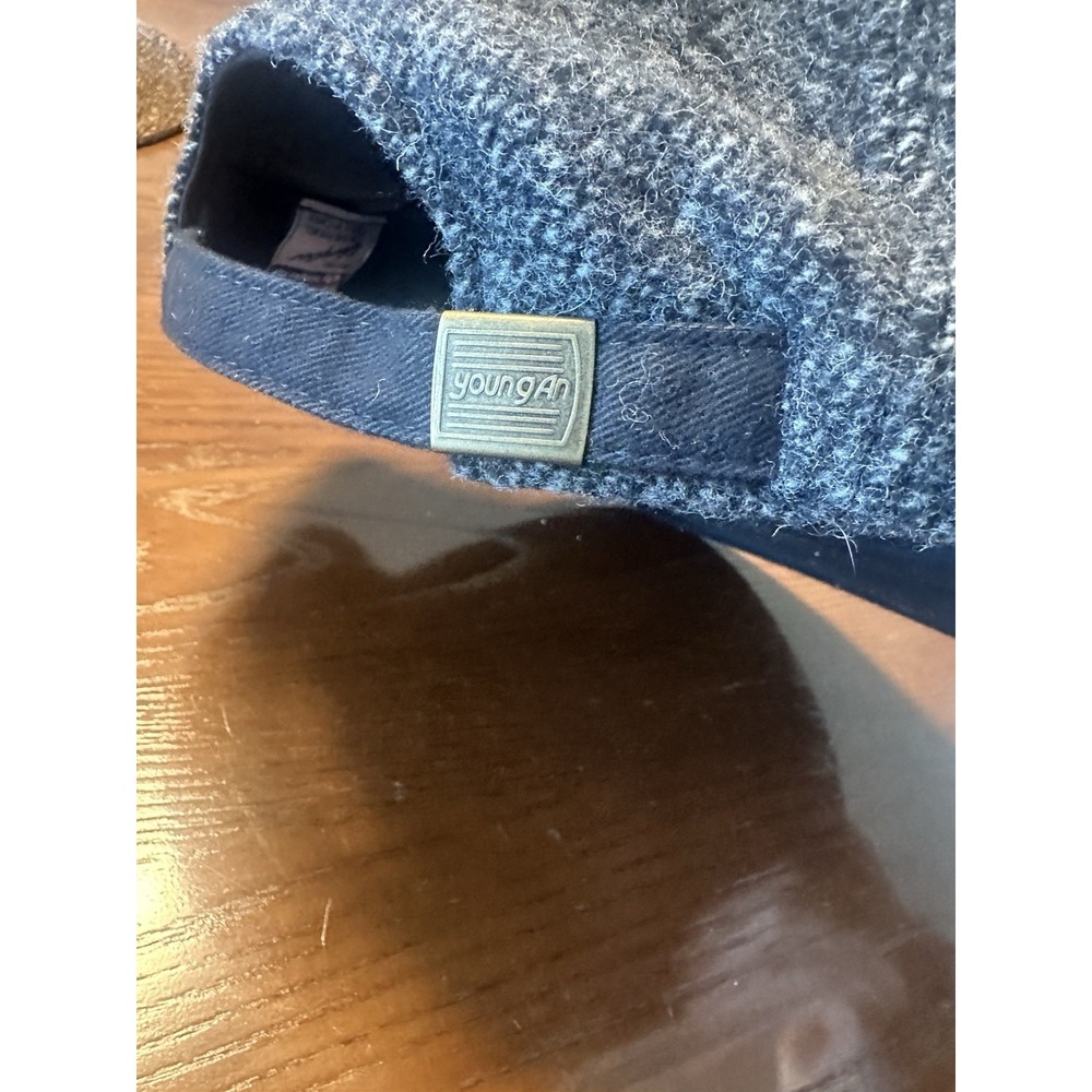 YoungAn Hat Cap Strap Back Herringbone Wool Mens One Size Classic Pattern Unused - Picture 3 of 3